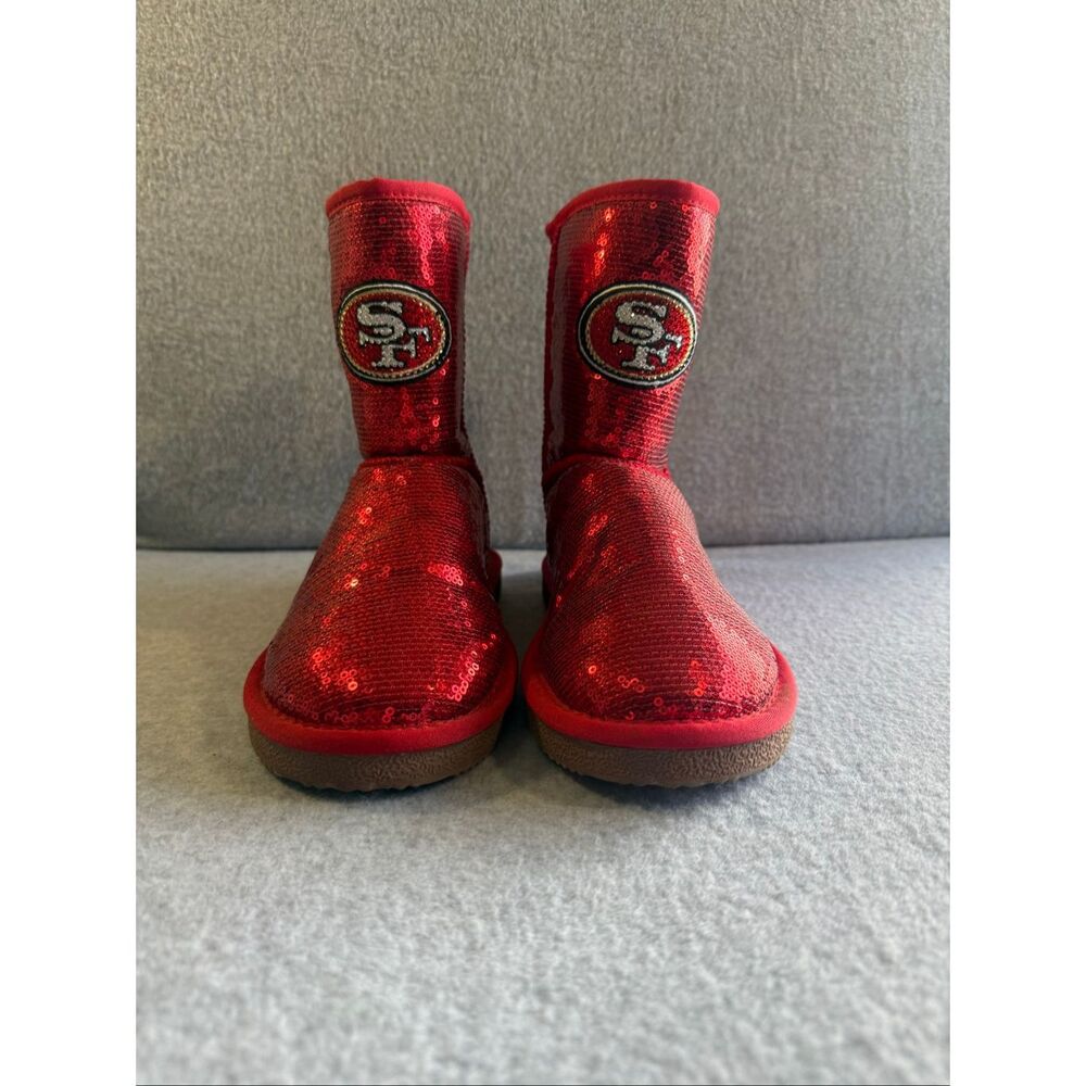 Women's Cuce San Francisco 49ers Sequin Boots 8